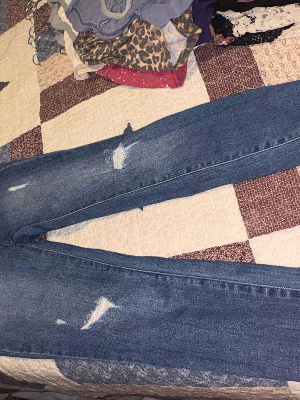 Cello Distressed Blue Skinny Jeans